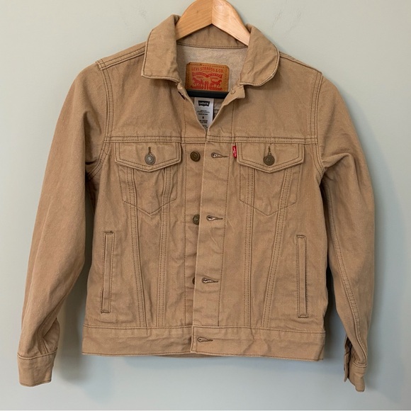 Levi's Other - Levi's Tan Trucker Jacket - Classic Jean Jacket, Size Medium (10-12 Years)